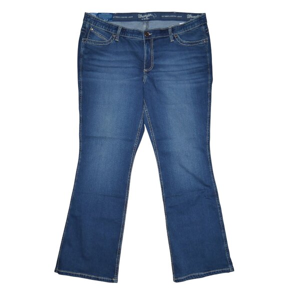 Wrangler Q-Baby Boot Cut Jeans Women's Plus Size 20W x 32 Dark Wash NWT - Picture 9 of 13